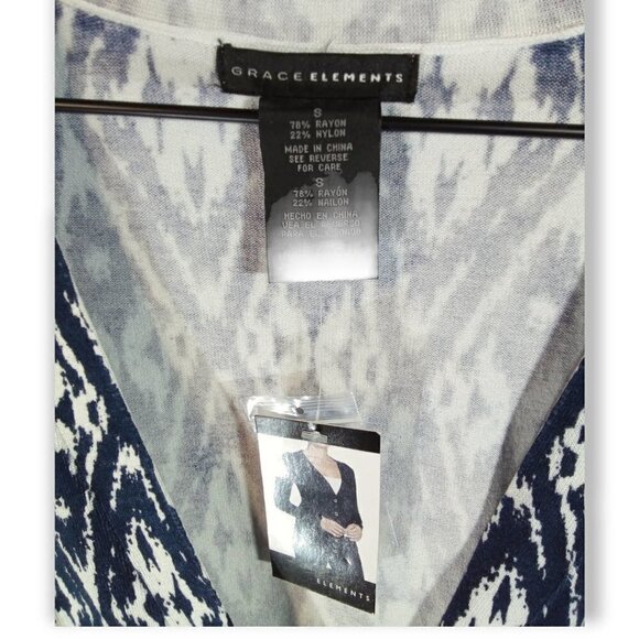 Grace Elements NWT Boyfriend Button Down Sweater Size S - Picture 4 of 4